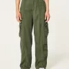 High-Rise Tencel Baggy Cargo Pants,High-Rise Tencel Baggy Cargo Pants