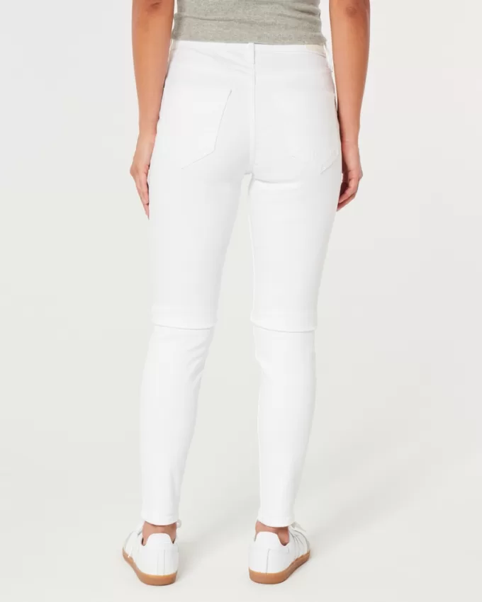 High-Rise White Super Skinny Jeans,High-Rise White Super Skinny Jeans