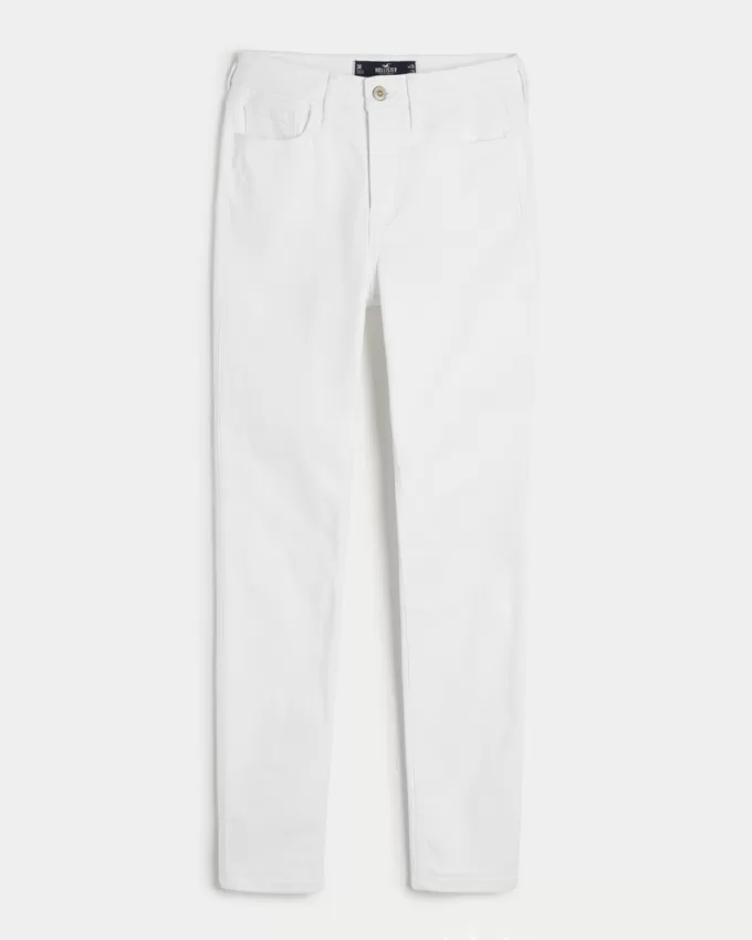 High-Rise White Super Skinny Jeans,High-Rise White Super Skinny Jeans