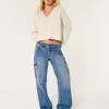 Hollister Comfy Cloud Boxy Notch-Neck Sweater,Hollister Comfy Cloud Boxy Notch-Neck Sweater