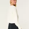 Hollister Comfy Cloud Boxy Notch-Neck Sweater,Hollister Comfy Cloud Boxy Notch-Neck Sweater