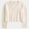 Hollister Comfy Cloud Boxy Notch-Neck Sweater,Hollister Comfy Cloud Boxy Notch-Neck Sweater