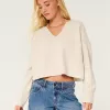 Hollister Comfy Cloud Boxy Notch-Neck Sweater,Hollister Comfy Cloud Boxy Notch-Neck Sweater