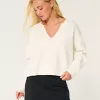 Hollister Comfy Cloud Boxy Notch-Neck Sweater,Hollister Comfy Cloud Boxy Notch-Neck Sweater