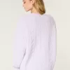 Hollister Comfy Cloud Cable-Knit Crew Sweater,Hollister Comfy Cloud Cable-Knit Crew Sweater