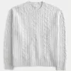 Hollister Comfy Cloud Cable-Knit Crew Sweater,Hollister Comfy Cloud Cable-Knit Crew Sweater