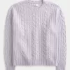 Hollister Comfy Cloud Cable-Knit Crew Sweater,Hollister Comfy Cloud Cable-Knit Crew Sweater