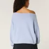 Hollister Comfy Cloud Easy Off-the-Shoulder Number Graphic Sweater,Hollister Comfy Cloud Easy Off-the-Shoulder Number Graphic Sweater
