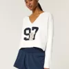 Hollister Comfy Cloud Graphic Notch-Neck Sweater,Hollister Comfy Cloud Graphic Notch-Neck Sweater