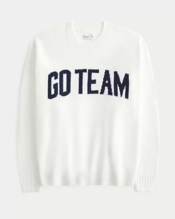 Hollister Comfy Cloud Oversized Go Team Graphic Sweater,Hollister Comfy Cloud Oversized Go Team Graphic Sweater