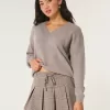 Hollister Comfy Cloud Oversized V-Neck Sweater,Hollister Comfy Cloud Oversized V-Neck Sweater