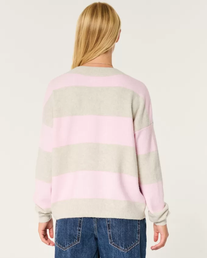 Hollister Comfy Cloud Oversized V-Neck Sweater,Hollister Comfy Cloud Oversized V-Neck Sweater