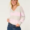 Hollister Comfy Cloud Oversized V-Neck Sweater,Hollister Comfy Cloud Oversized V-Neck Sweater