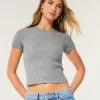 Hollister Comfy Cloud Short-Sleeve Crew Sweater,Hollister Comfy Cloud Short-Sleeve Crew Sweater