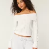 Hollister Comfy Cloud Stitchy Off-the-Shoulder Sweater,Hollister Comfy Cloud Stitchy Off-the-Shoulder Sweater