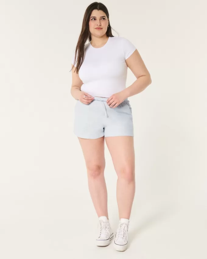 Hollister Ella Adjustable Rise Linen-Blend Pull-On Shorts,Hollister Ella Adjustable Rise Linen-Blend Pull-On Shorts