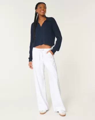 Hollister Ella Eyelet Wide-Leg Pants,Hollister Ella Eyelet Wide-Leg Pants
