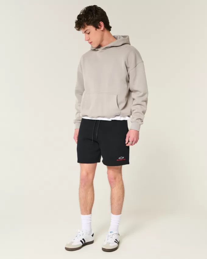 Hollister Feel Good Fleece Mid-Thigh Chevy Graphic Shorts,Hollister Feel Good Fleece Mid-Thigh Chevy Graphic Shorts
