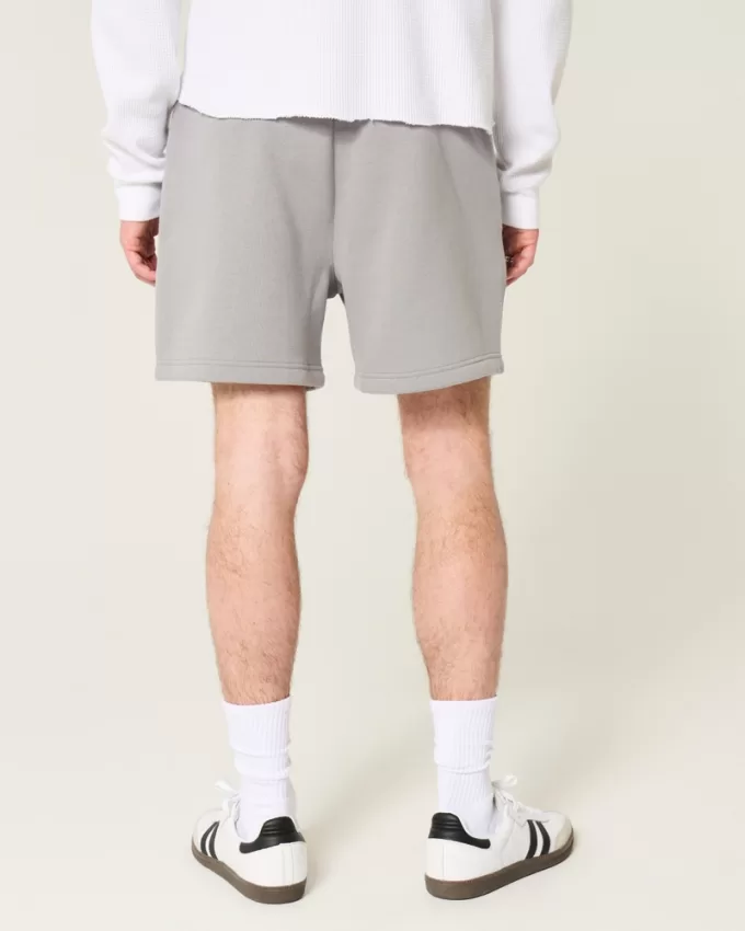 Hollister Feel Good Fleece Mid-Thigh Loose Shorts,Hollister Feel Good Fleece Mid-Thigh Loose Shorts