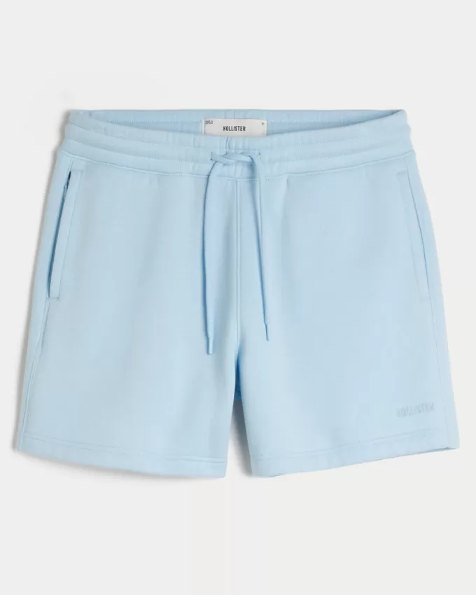 Hollister Feel Good Fleece Mid-Thigh Loose Shorts,Hollister Feel Good Fleece Mid-Thigh Loose Shorts