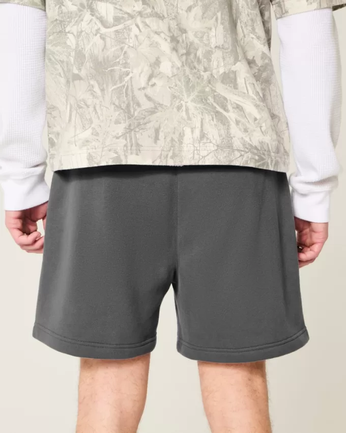 Hollister Feel Good Fleece Mid-Thigh Loose Shorts,Hollister Feel Good Fleece Mid-Thigh Loose Shorts