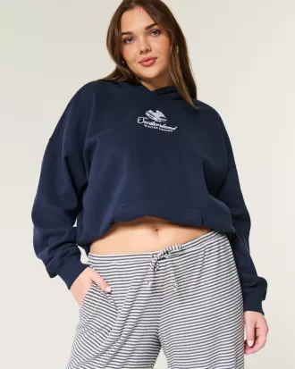 Hollister Feel Good Fleece Switzerland Graphic Oversized Hoodie,Hollister Feel Good Fleece Switzerland Graphic Oversized Hoodie