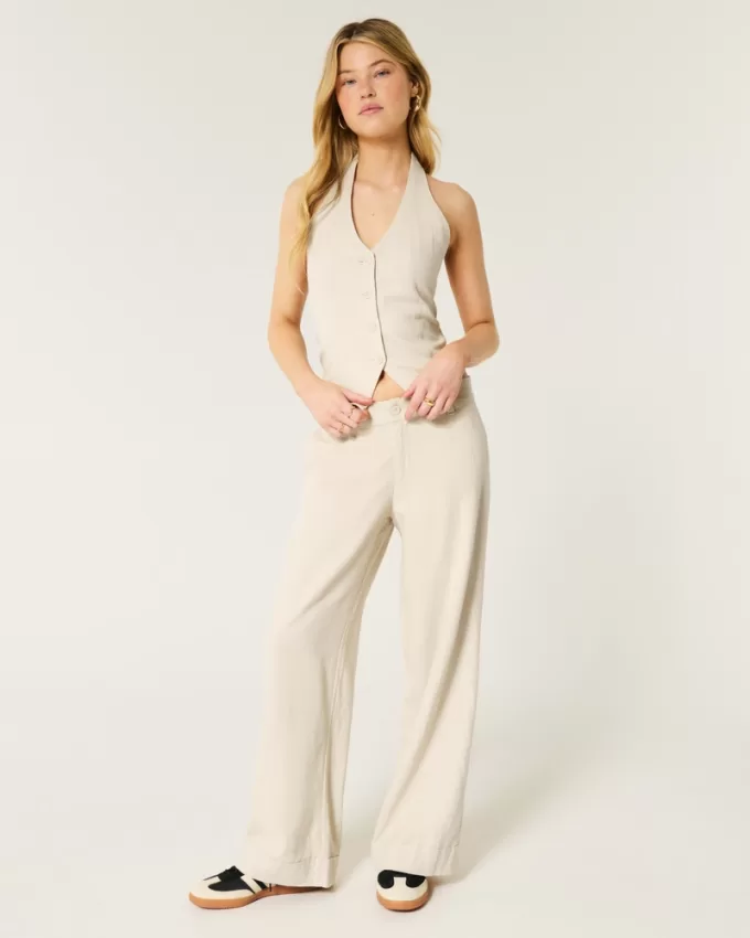 Hollister Livvy Low-Rise Wide-Leg Pants,Hollister Livvy Low-Rise Wide-Leg Pants
