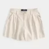 Hollister Livvy Ultra High-Rise Linen-Blend Shorts,Hollister Livvy Ultra High-Rise Linen-Blend Shorts