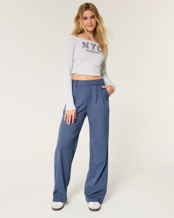 Hollister Livvy Ultra High-Rise Wide-Leg Pants,Hollister Livvy Ultra High-Rise Wide-Leg Pants
