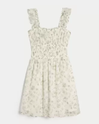 Hollister Saidie Chiffon Flutter Sleeve Mini Dress,Hollister Saidie Chiffon Flutter Sleeve Mini Dress