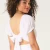 Hollister Saidie Short-Sleeve Tie-Back Midi Dress,Hollister Saidie Short-Sleeve Tie-Back Midi Dress