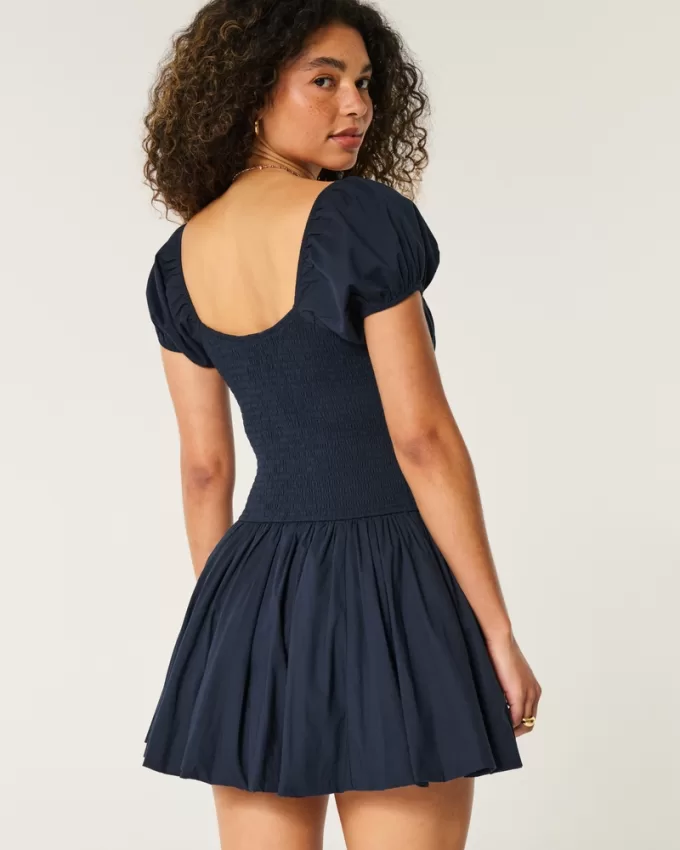 Hollister Sofia Drop-Waist Bubble Skort Dress,Hollister Sofia Drop-Waist Bubble Skort Dress