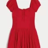 Hollister Sofia Drop-Waist Bubble Skort Dress,Hollister Sofia Drop-Waist Bubble Skort Dress