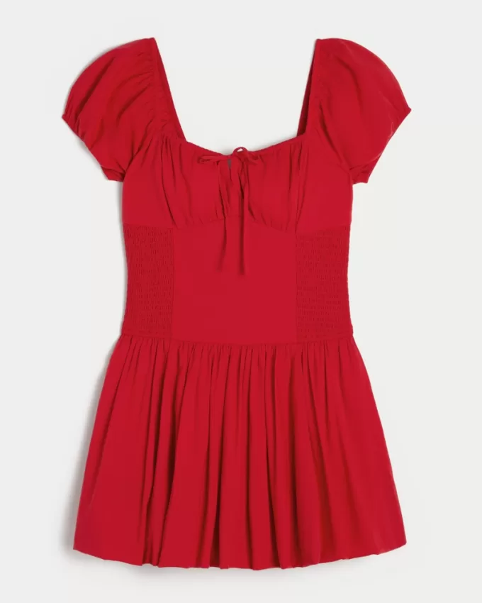 Hollister Sofia Drop-Waist Bubble Skort Dress,Hollister Sofia Drop-Waist Bubble Skort Dress