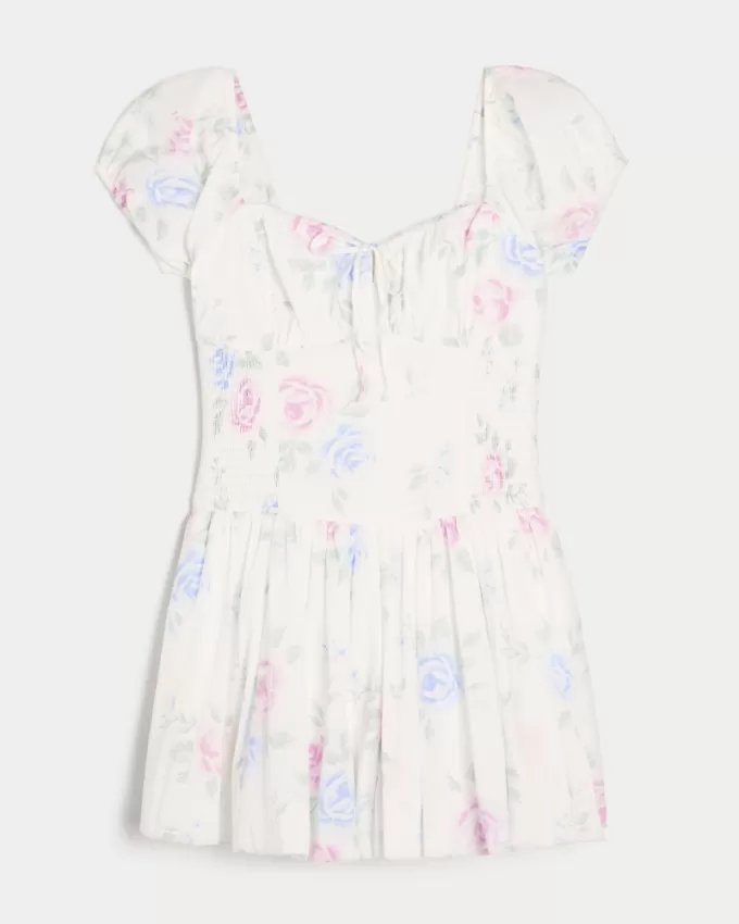 Hollister Sofia Drop-Waist Bubble Skort Dress,Hollister Sofia Drop-Waist Bubble Skort Dress