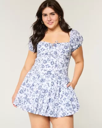 Hollister Sofia Drop-Waist Bubble Skort Dress,Hollister Sofia Drop-Waist Bubble Skort Dress