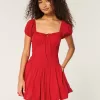 Hollister Sofia Drop-Waist Bubble Skort Dress,Hollister Sofia Drop-Waist Bubble Skort Dress