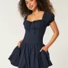 Hollister Sofia Drop-Waist Bubble Skort Dress,Hollister Sofia Drop-Waist Bubble Skort Dress