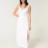 Hollister Sofia Side-Smocked Eyelet Maxi Dress,Hollister Sofia Side-Smocked Eyelet Maxi Dress