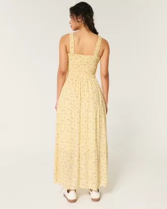 Hollister Sofia Side-Smocked Maxi Dress,Hollister Sofia Side-Smocked Maxi Dress