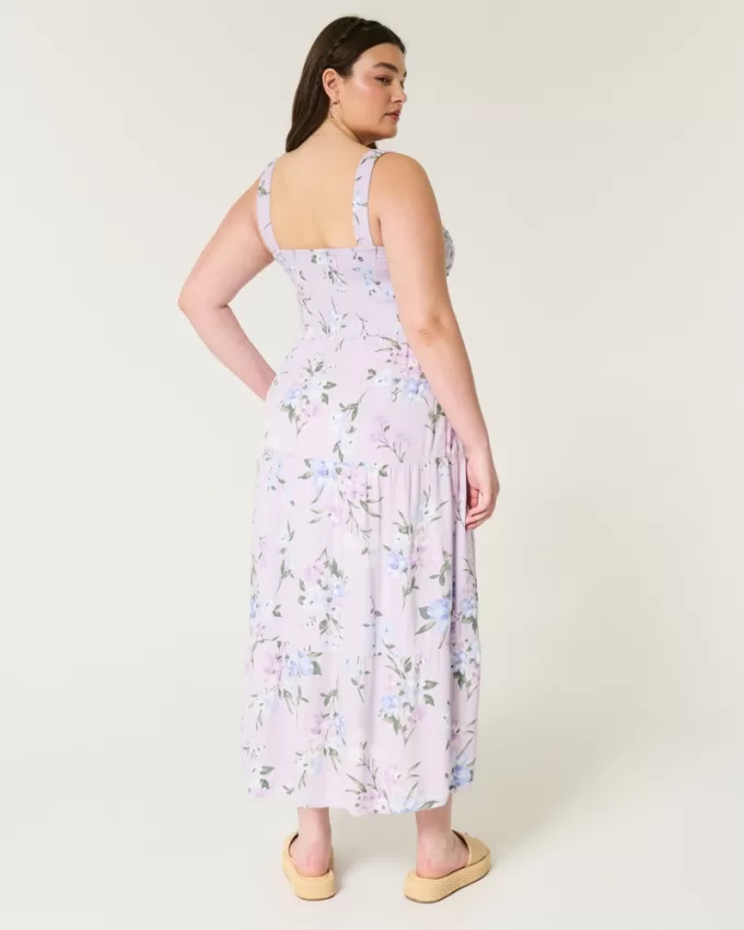 Hollister Sofia Side-Smocked Maxi Dress,Hollister Sofia Side-Smocked Maxi Dress