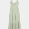 Hollister Sofia Side-Smocked Maxi Dress,Hollister Sofia Side-Smocked Maxi Dress