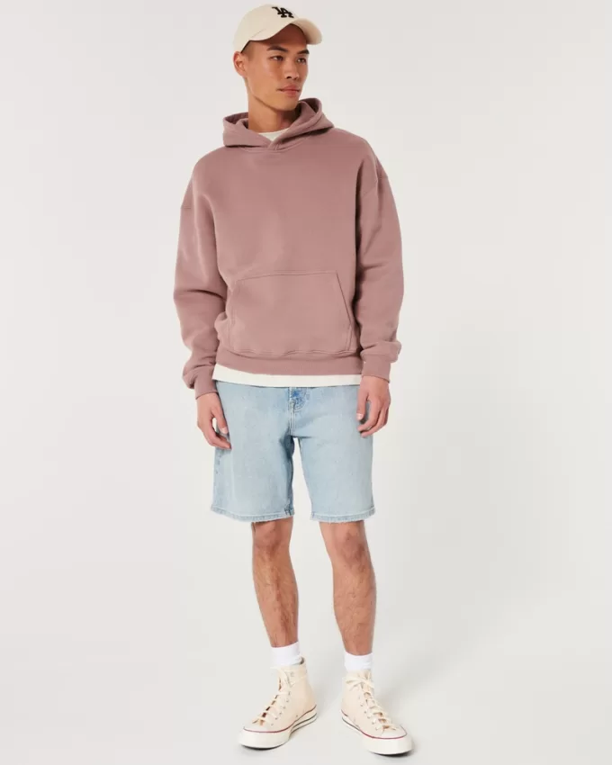 Light Wash Loose Denim Shorts 9″,Light Wash Loose Denim Shorts 9″