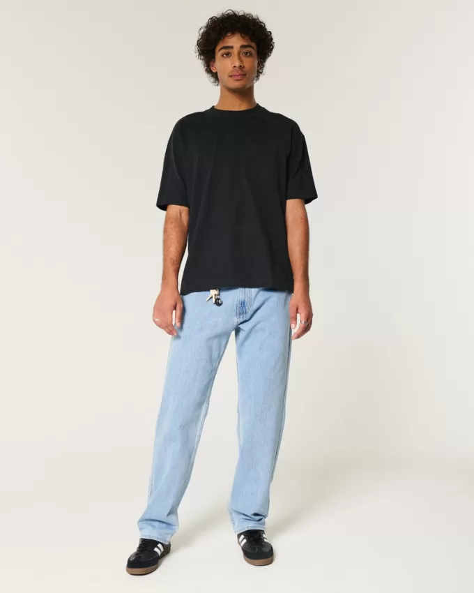 Light Wash Loose Jeans,Light Wash Loose Jeans