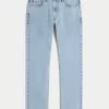 Light Wash Slim Straight Jeans,Light Wash Slim Straight Jeans