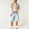 Light Wash Super Baggy Denim Shorts,Light Wash Super Baggy Denim Shorts