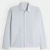 Linen-Blend Button-Through Shirt,Linen-Blend Button-Through Shirt