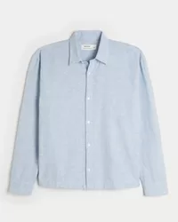 Linen-Blend Button-Through Shirt,Linen-Blend Button-Through Shirt