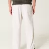 Linen-Blend Flex-Waist Baggy Pants,Linen-Blend Flex-Waist Baggy Pants