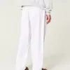 Linen-Blend Flex-Waist Baggy Pants,Linen-Blend Flex-Waist Baggy Pants